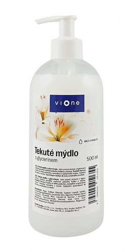 Tekut mdlo VIONE s perlet - bl BALZM  500 ml pumpika